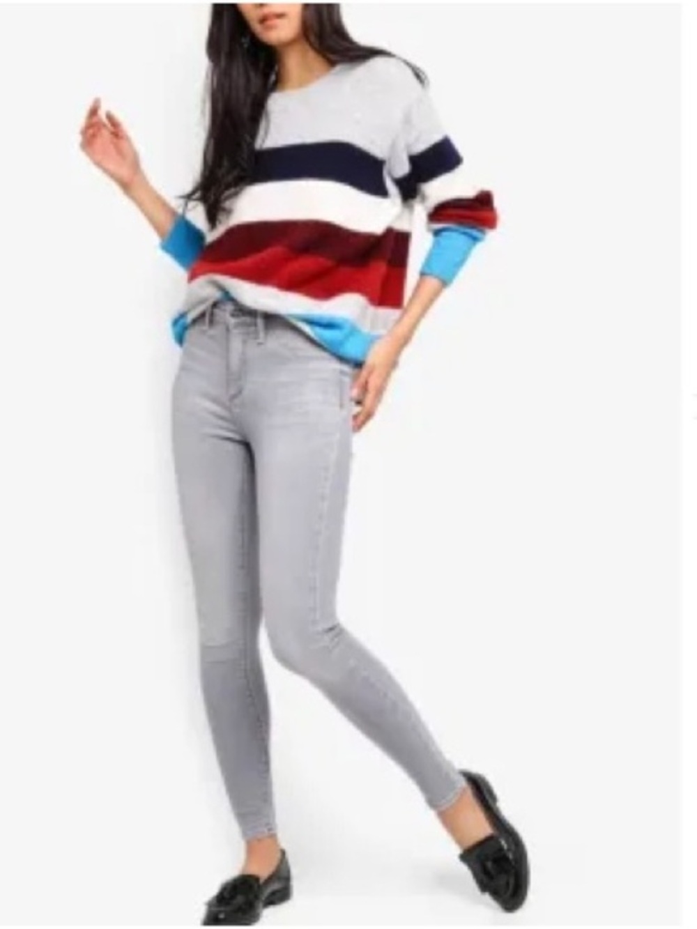 4/$20 UNIQLO Gray Stretch Skinny Jeans Pants Size Small 30” Inseam